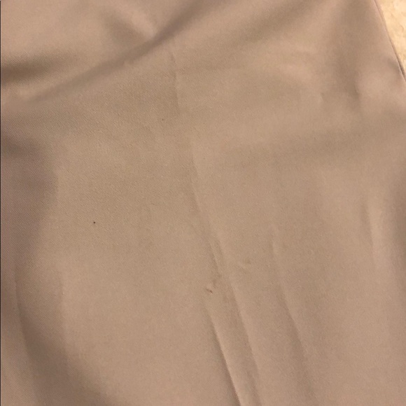 Brown leather waisted beige pants size 4 - Picture 6 of 8